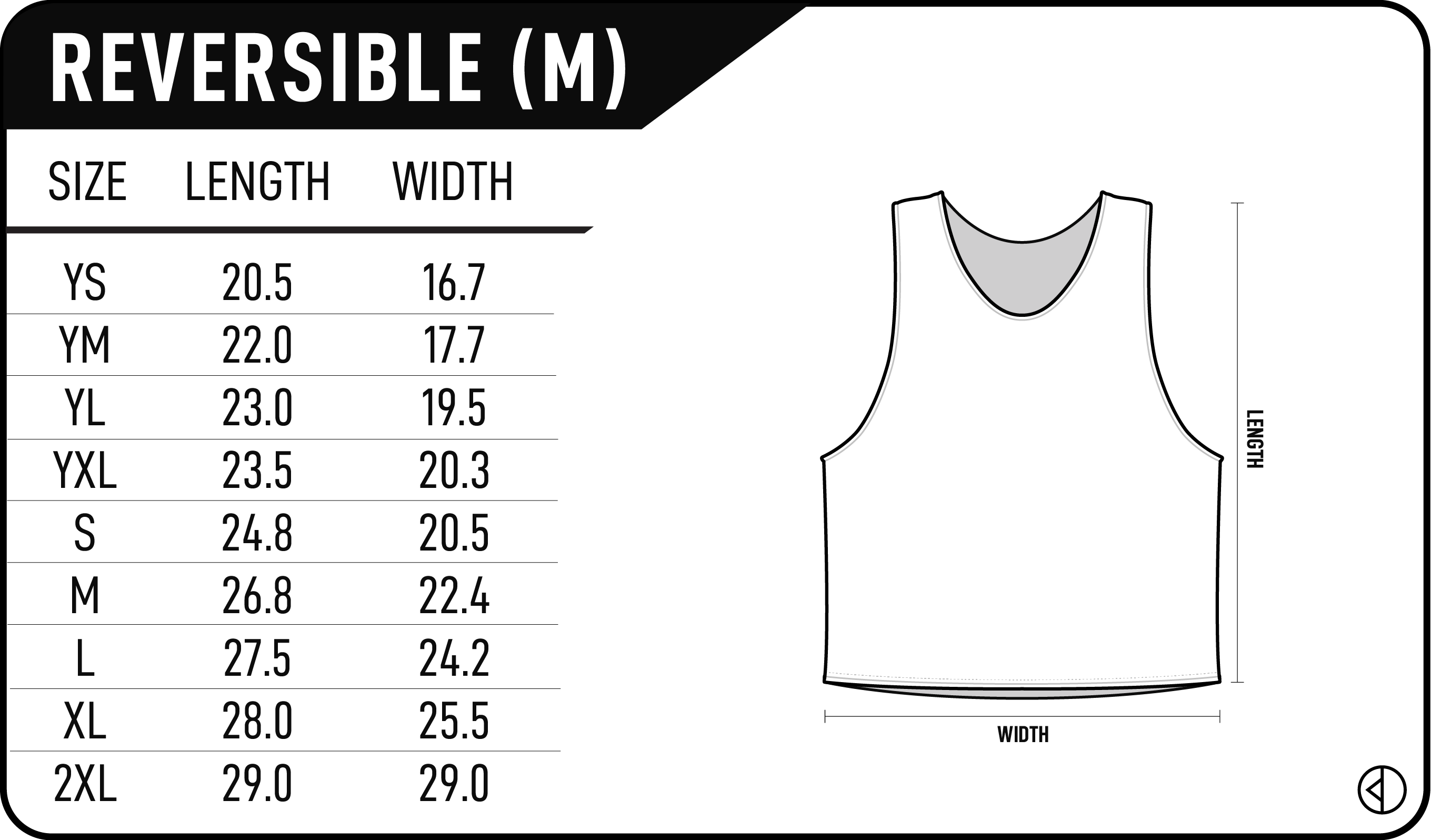 Boys/Mens Sizing Chart